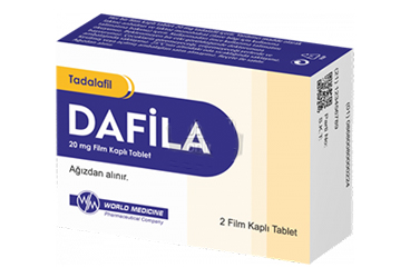 DAFILA 20 mg film kaplı tablet (8 tablet) kutu görseli