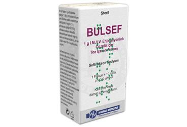 BULSEF 1G I.M./I.V enjeksiyonluk çözelti için toz içeren flakon (1 flakon + 1 ampül) kutu görseli