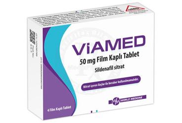 VIAMED 50 mg film kaplı tablet (4 tablet) kutu görseli