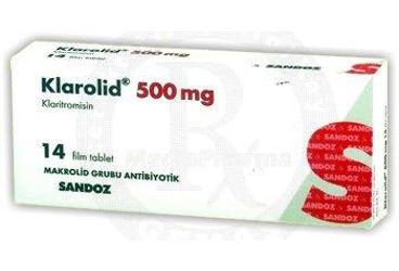 KLAROLID 500 mg film tablet (14 tablet) kutu görseli