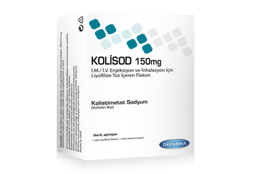 KOLISOD 150 mg IM/IV enj. ve inhilasyon için liyofilize toz içeren flakon kutu görseli