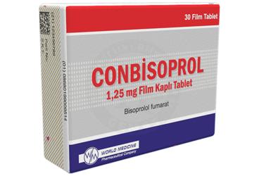 CONBISOPROL 1.25 mg film kaplı tablet (30 tablet) kutu görseli