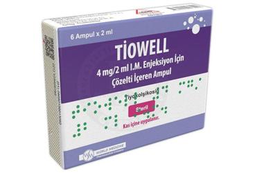 TIOWELL 4 mg/2 ml I.M enjeksiyon için çözelti içeren ampül (6 ampül) kutu görseli