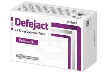 DEFEJACT 250 mg dağılabilir tablet (28 tablet) kutu görseli