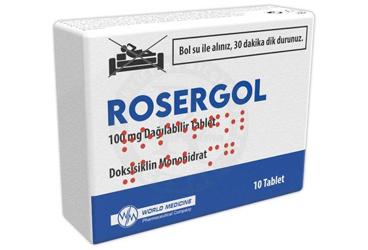 ROSERGOL 100 mg dağılabilir tablet (10 tablet) kutu görseli