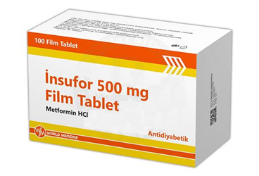 INSUFOR 500 mg film tablet (30 tablet) kutu görseli