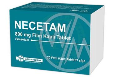 NECETAM 800 mg film kaplı tablet (30 tablet) kutu görseli