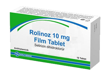 ROLINOZ 10 mg 20 film tablet { 8680199092479 } kutu görseli