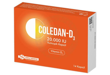 COLEDAN- D3 20.000 IU yumuşak kapsül (14 kapsül) kutu görseli