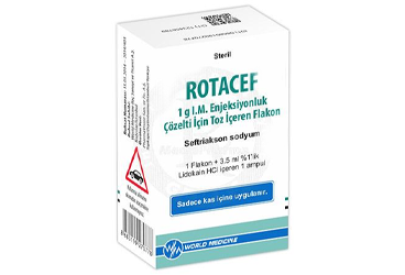 ROTACEF 1 gr IM enj. çöz. haz. için toz içeren flakon { Saba } kutu görseli