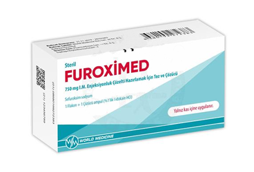 FUROXIMED 750 mg I.M. enjeksiyonluk çözelti hazırlamak için toz ve çözücü kutu görseli