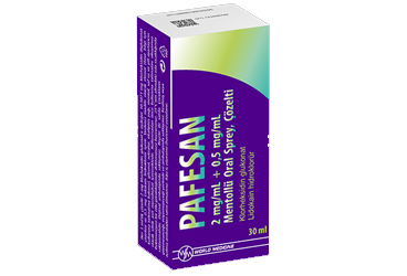 PAFESAN 2 mg/ml + 0 5 mg/ml MENTOLLU oral sprey çözelti kutu görseli