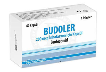 BUDOLER 200 mcg inhilasyon için 60 kapsül kutu görseli