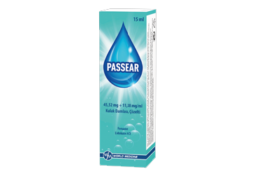 PASSEAR 45.52 MG+ 11.38 mg /ml kulak damlası (1 adet 15 ml çözelti) kutu görseli