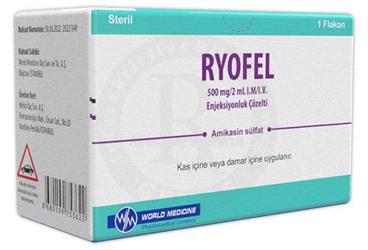 RYOFEL 500 mg/2 ml I.M./I.V enjeksiyonluk çözelti (1 flakon) kutu görseli