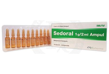 SEDORAL 1G/2 ml 50 ampül kutu görseli