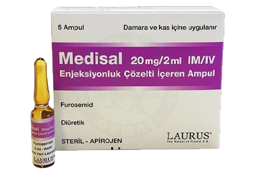 MEDISAL 20 mg/ml IM/IV enjeksiyonluk çözelti içeren 100 ampül kutu görseli