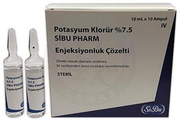 LAURUS %7.5 POTASYUM KLORUR enjeksiyonluk çözelti 10 ampül kutu görseli