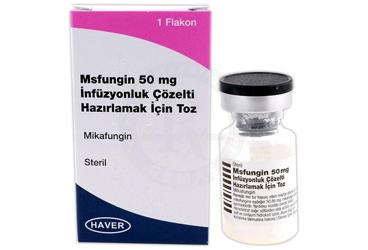 MSFUNGIN 50 mg infüzyonluk çözelti hazırlamak için toz kutu görseli