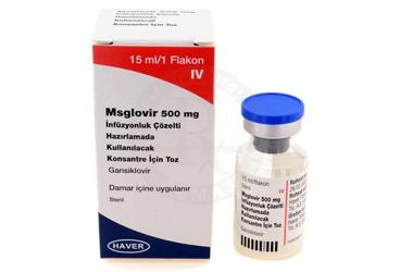 MSGLOVIR 500 mg infüzyonluk çözelti hazırlamada kullanılacak konsantre için toz kutu görseli