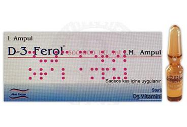 D-3 FEROL IM/ORAL ampül kutu görseli