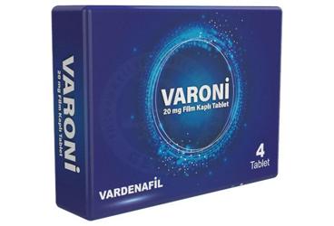 VARONI 20 mg film kaplı tablet (4 tablet) kutu görseli