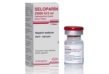 SELOPARIN 25000 IU/5 ml enjeksiyonluk çözelti içeren 1 flakon kutu görseli