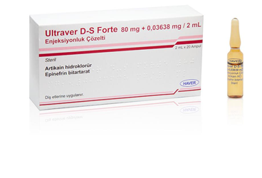 ULTRAVER D-S FORTE 80 MG+ 0.03638 mg/2 ml enjeksiyonluk çözelti (20 ampül) kutu görseli
