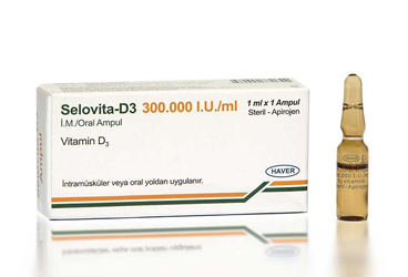 SELOVITA-D3 300000 IU/ml IM/ORAL 1 ampül kutu görseli