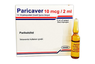 PARICAVER 10 mcg/2 ml IV enjeksiyonluk çözelti içeren ampül (5 ampül) kutu görseli