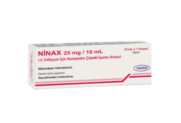 NINAX 25 mg/10 ml IV infüzyon için konsantre çözelti içeren 1 ampül kutu görseli