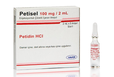PETISEL 100 mg/2 ml enjeksiyonluk çözelti içeren ampül (2 ml x 5 ampül) kutu görseli
