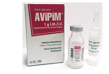 AVIPIM 1 gr IM/IV enjektabl toz içeren 1 flakon kutu görseli