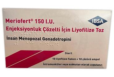 MERIOFERT 150 IU enjeksiyonluk çözelti için liyofilize toz (10 adet) kutu görseli