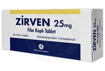 ZIRVEN 25 mg film kaplı tablet (20 tablet) kutu görseli
