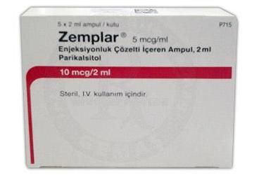 ZEMPLAR 5 mcg/ml enjeksiyonluk çözelti içeren ampül 2 ml 5 ampül {Abbvie} kutu görseli