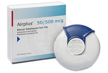 AIRPLUS 50/500 mcg DISCAIR inhilasyon için toz 60 doz kutu görseli