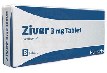 ZIVER 3 mg tablet (8 tablet) kutu görseli
