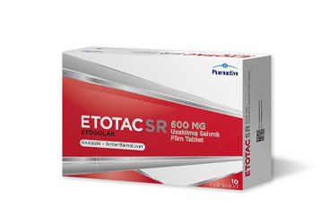 ETOTAC SR 600 mg 10 uzatılmış salınımlı tablet kutu görseli