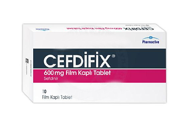 CEFDIFIX 600 mg 10 film kaplı tablet kutu görseli