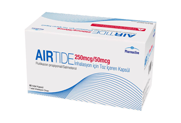AIRTIDE 250 mcg/50 mcg inhilasyon için toz içeren kapsül kutu görseli
