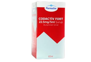 CODACTIV FORT PLUS 22.5 mg/ 5 ml şurup 100 ml kutu görseli