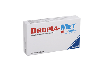 DROPIA-MET 15/500 mg 30 film tablet { Arven } kutu görseli