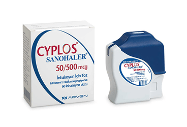 CYPLOS SANOHALER 50/500 mcg inhilasyon için toz 60 doz {Arven} kutu görseli