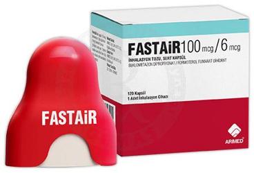 FASTAIR 100 mcg/6 mcg inhilasyon tozu sert kapsül (120 kapsül) kutu görseli