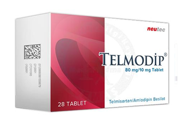 TELMODIP 80 mg/10 mg 28 tablet { Neutec Inhaler } kutu görseli