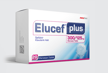 ELUCEF PLUS 300/125 mg 20 efervesan tablet { Neutec Inhaler } kutu görseli