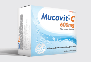 MUCOVIT-C 600 mg 30 efervesan tablet { Neutec Inhaler } kutu görseli