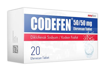 CODEFEN 50/50 mg 30 efervesan tablet { Neutec Inhaler } kutu görseli