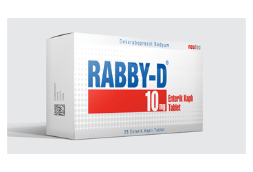 RABBY-D 10 mg 28 enterik kaplı tablet { Neutec Inhaler } kutu görseli